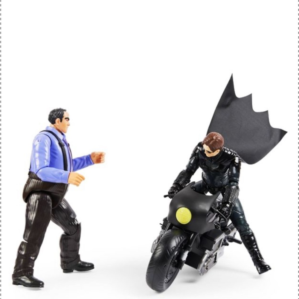 DC Batman Batcycle 12” Set. Bruce Wayne, Selina Kyle, Batman & The Penguin.  New - Picture 8 of 10